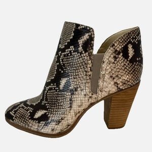 Vince Camuto Famhida Snake Print Ankle Booties